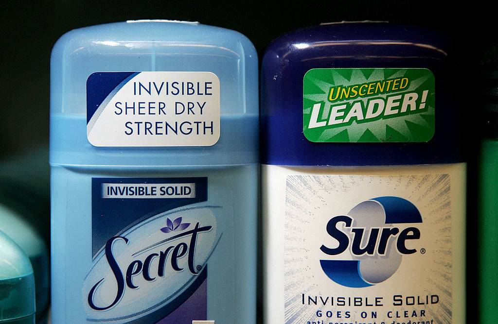 Secret and Sure deodorant on display