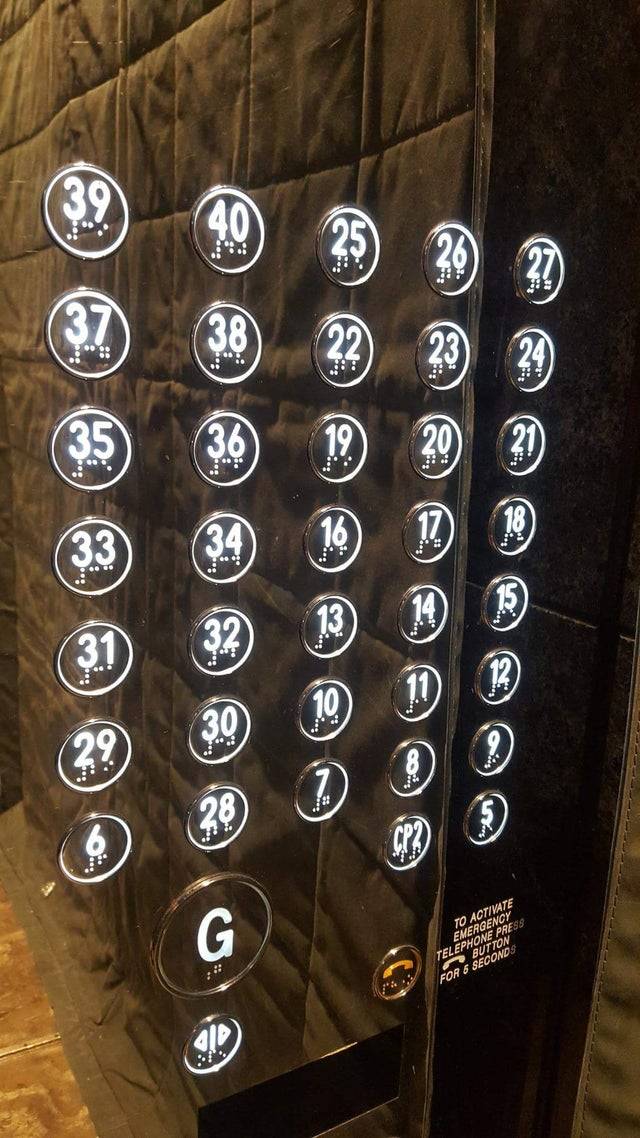 elevator buttons are messed up
