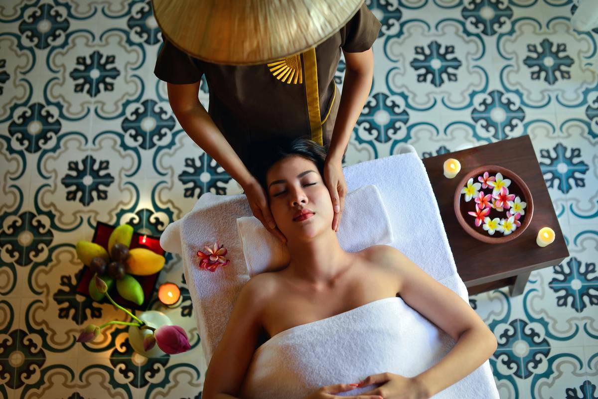 a woman getting a massage