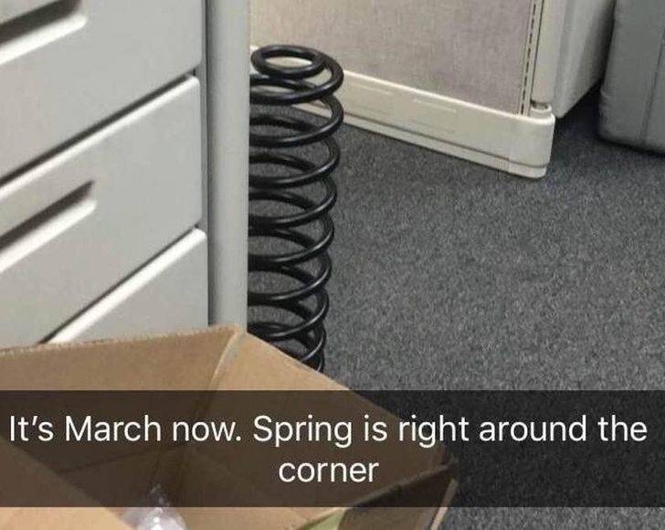spring around the corner because it's March