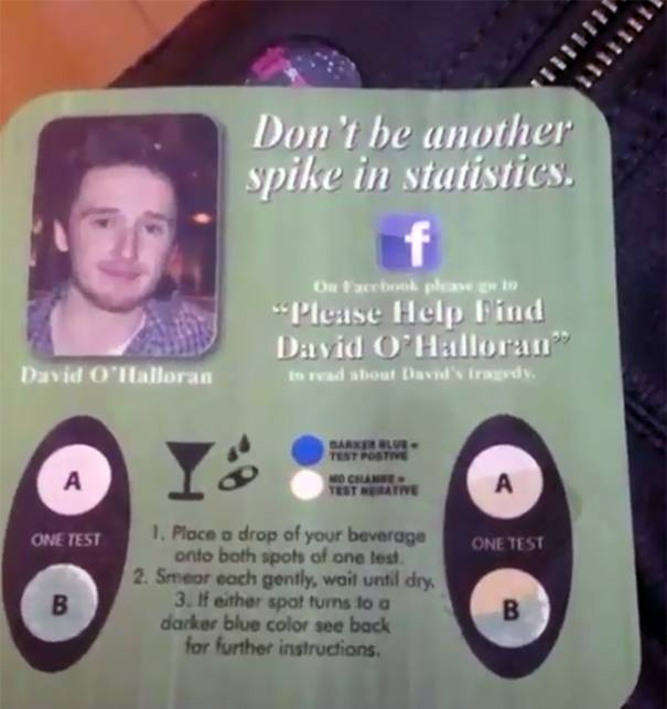 drug test coaster at a college