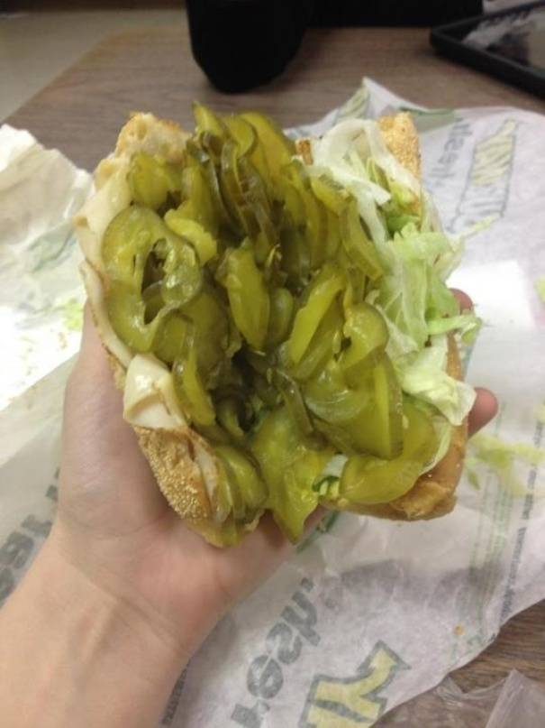 extra pickles from subway