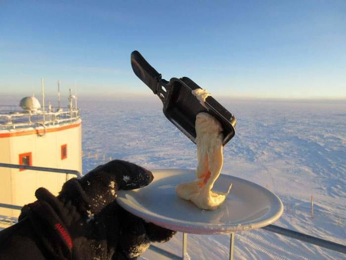frozen food in Antarctica