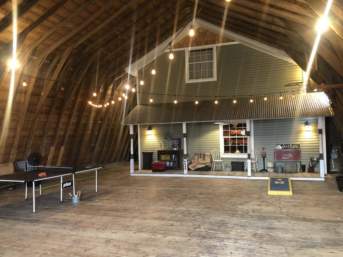 house inside of a barn for air bnb