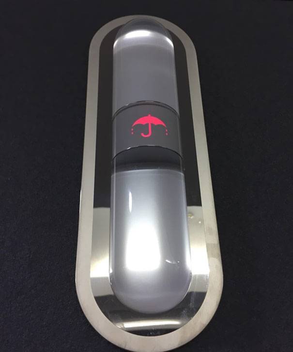 lights up if raining in elevator