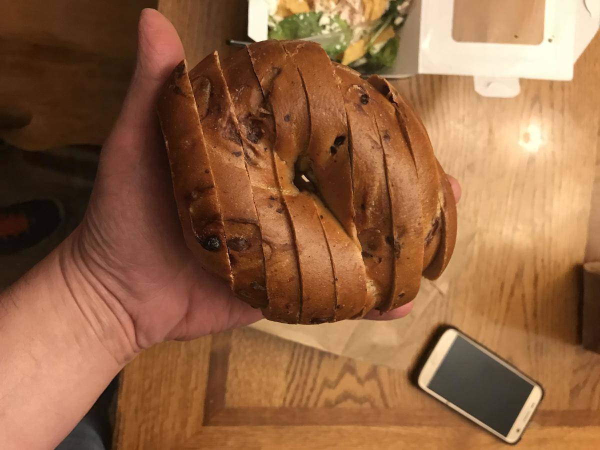 sliced bagel gone wrong