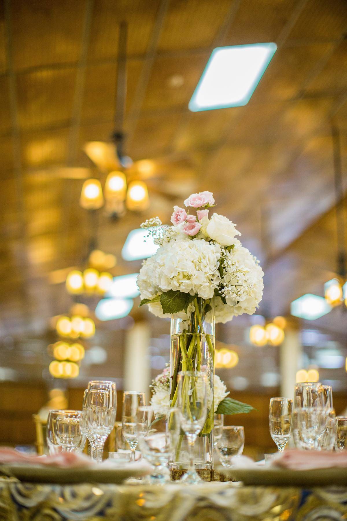 Centerpiece at wedding table