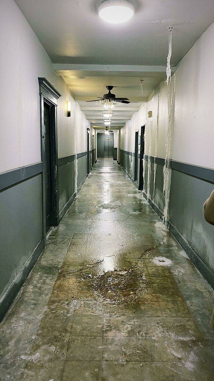 apartment hall looks creepy