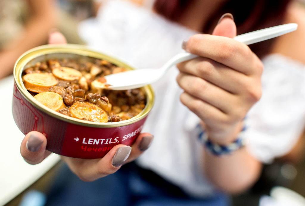 canned lentils and spaetzle with sausage