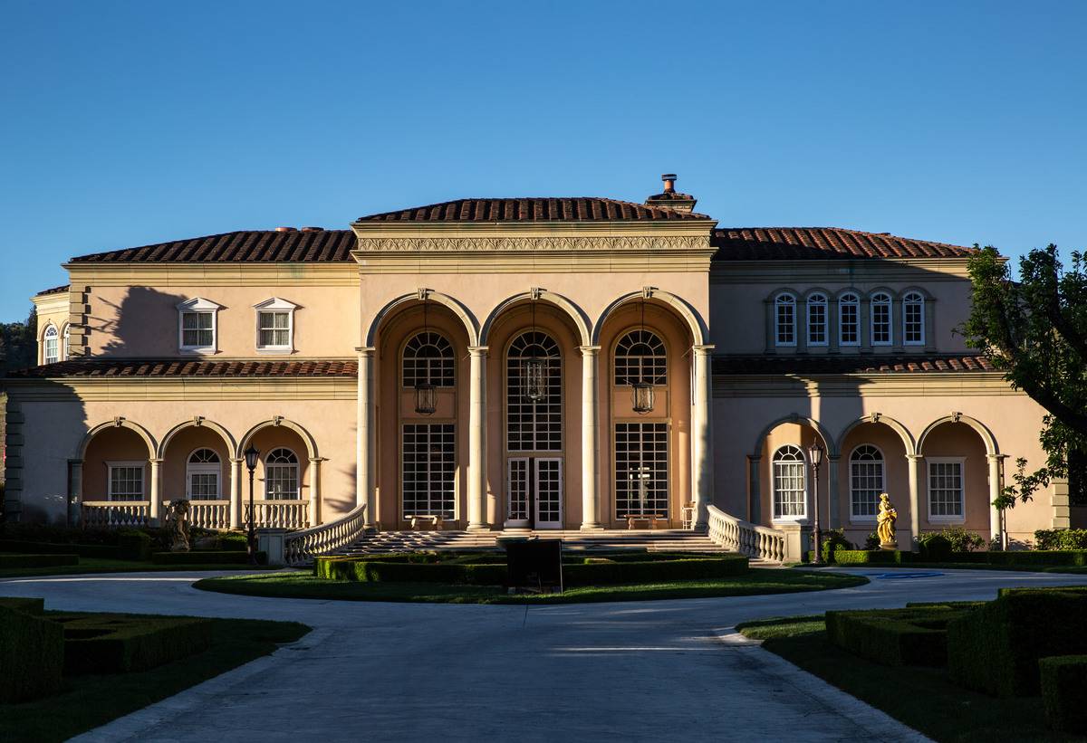 HEALDSBURG, CA - MARCH 22: The Chateau at Ferrari-Carano Vineyards & Winery is viewed on March 22, 2022, near Healdsburg, California.