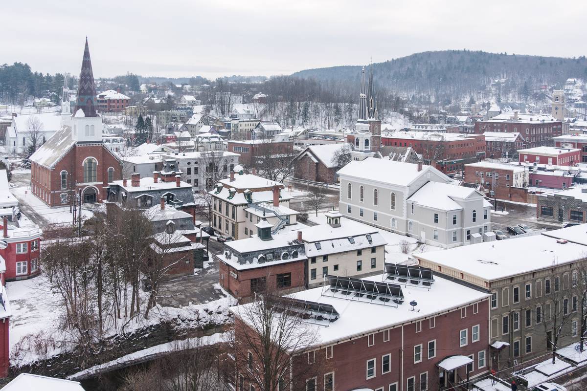 Buildings in Montpelier, Vermont, U.S., on Wednesday, Dec. 22, 2021