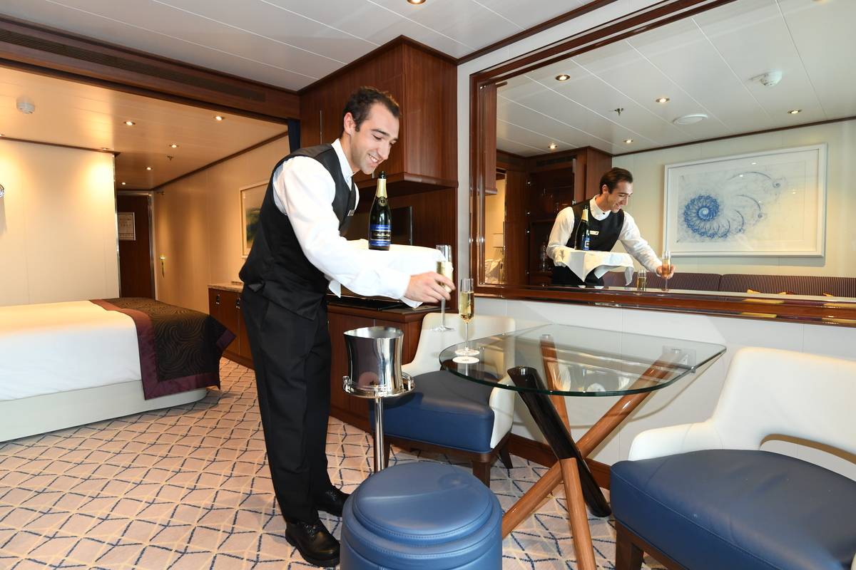 Five star luxury cruise ship Seabourn Encore arrives into Sydney Harbour