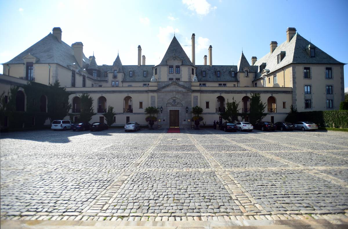 West Hills, N.Y.: The exterior of Oheka Castle in West Hills, New York on August 6, 2014. The estate was built by financier and philanthropist Otto Hermann Kahn and completed in 1919.