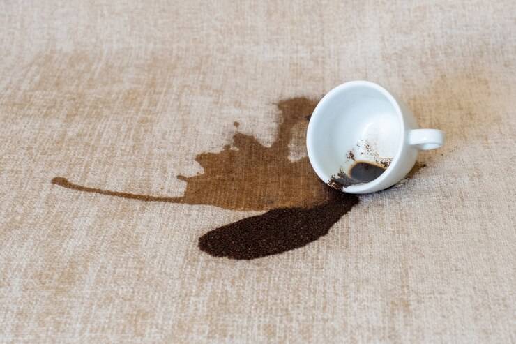 Coffee spilled on carpet