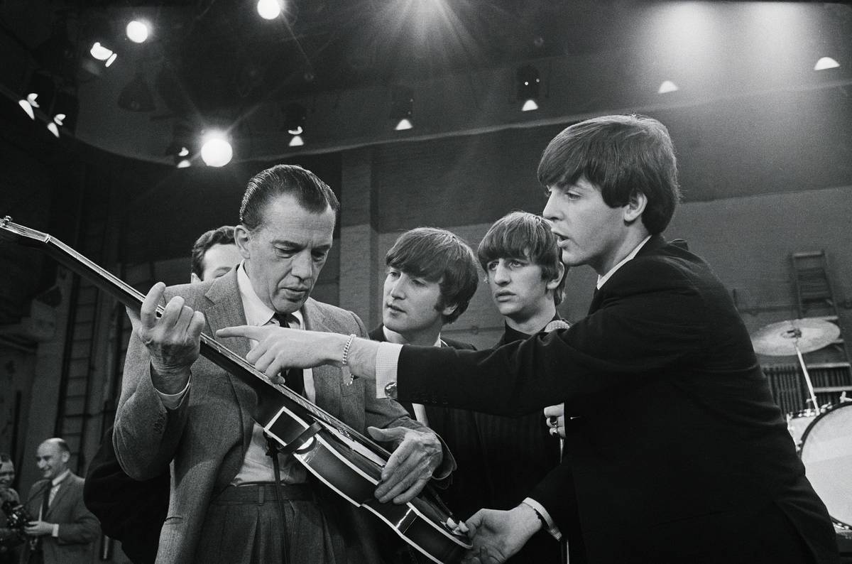 Paul McCartney Giving Ed Sullivan Guitar Lessons