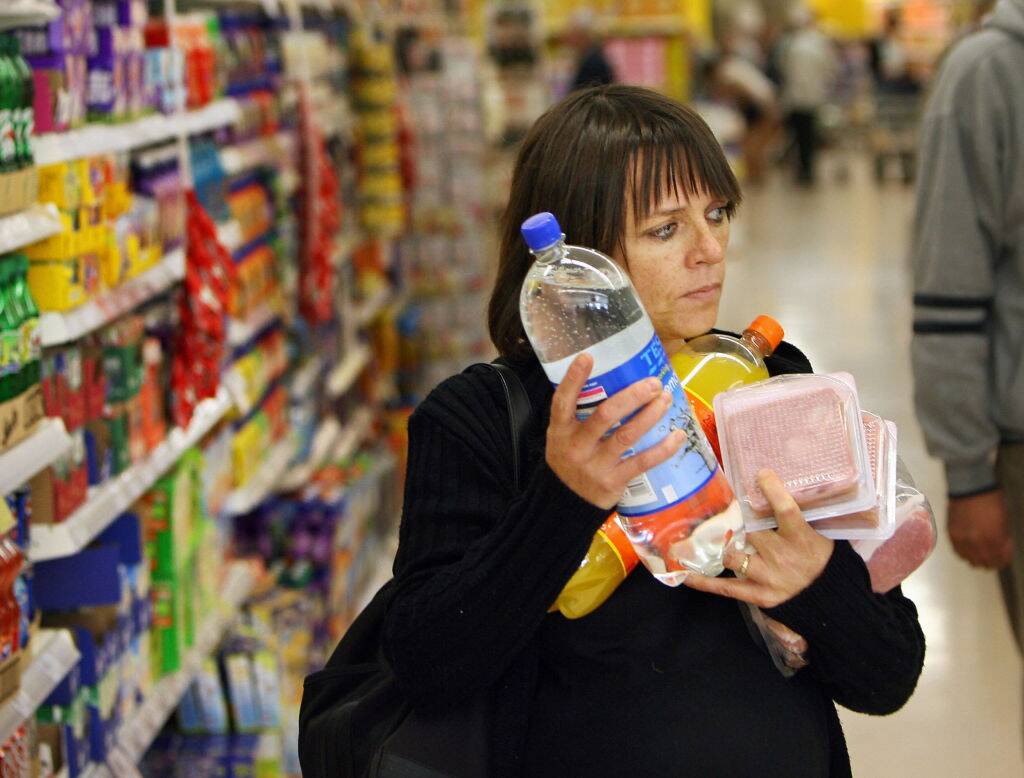 Woman grocery shopping