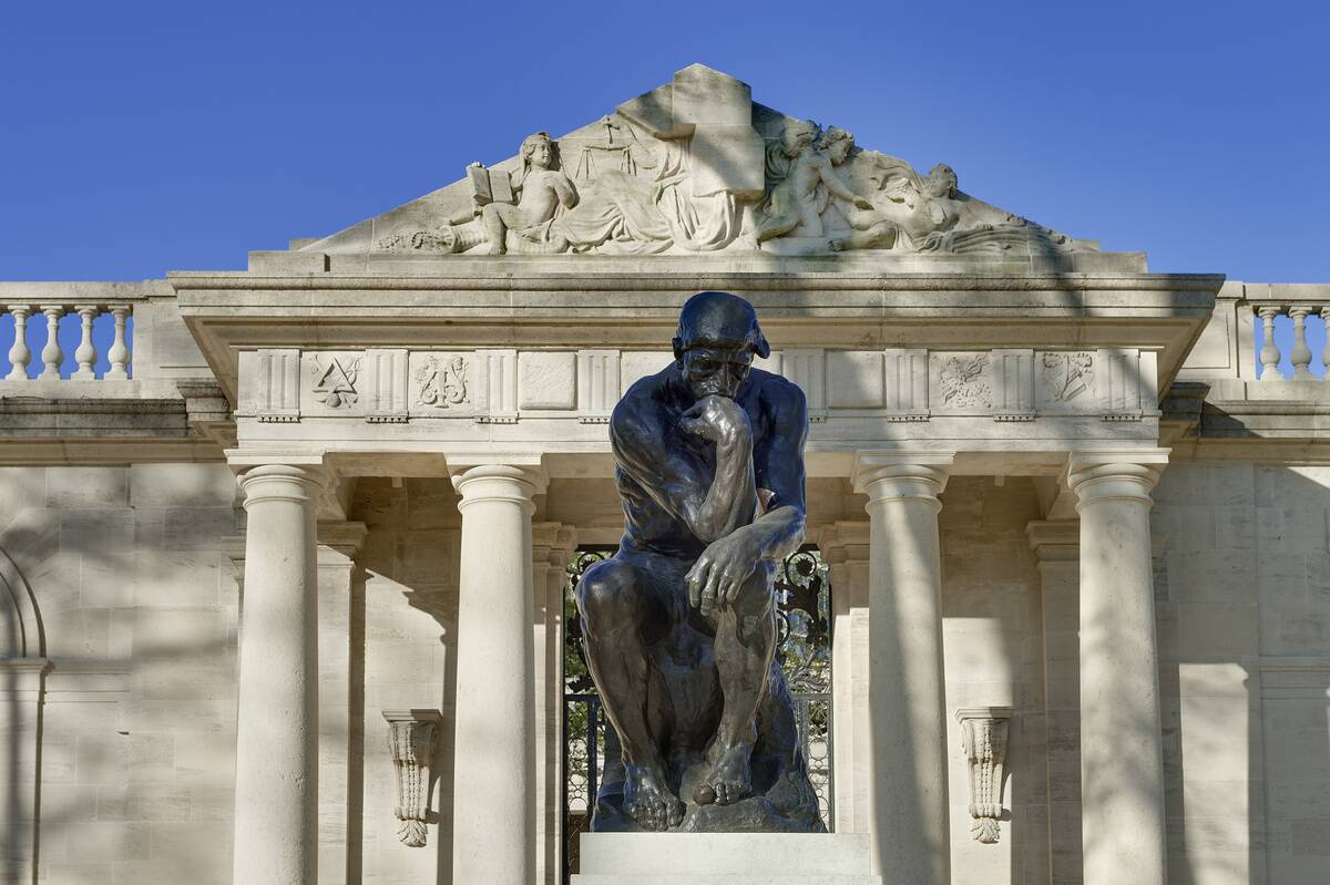 The Thinker sculpture at The Rodin Museum.