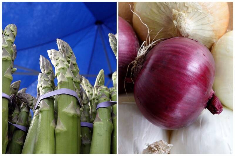 Asparagus and Onions