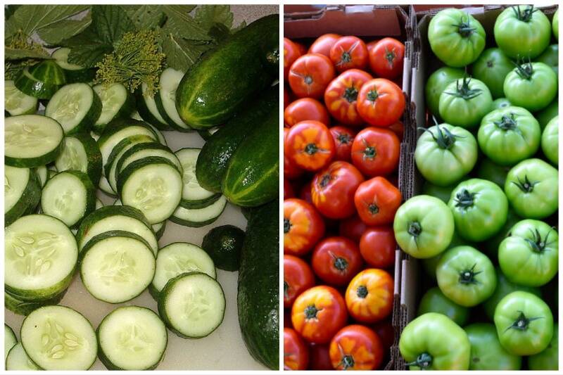 Cucumbers and Tomatoes