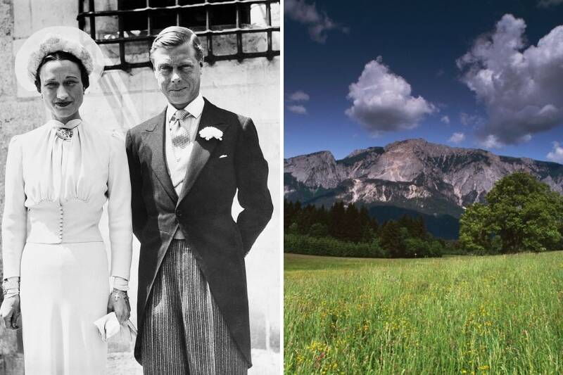 king edward viii and wallis simpson next to austria