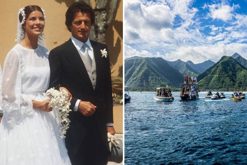 princess caroline philippe junot wedding and honeymoon