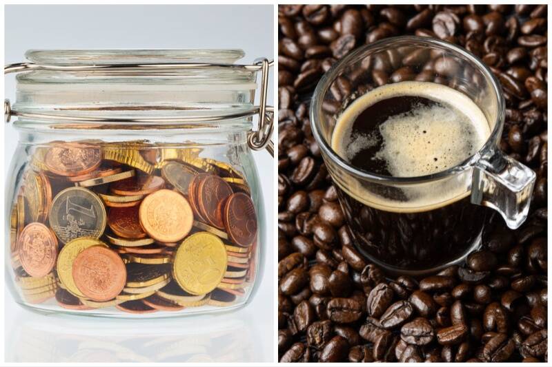Coffee and coin cups
