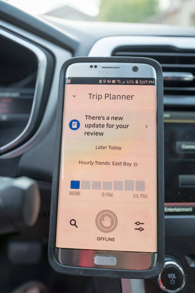 UBER app on a phone