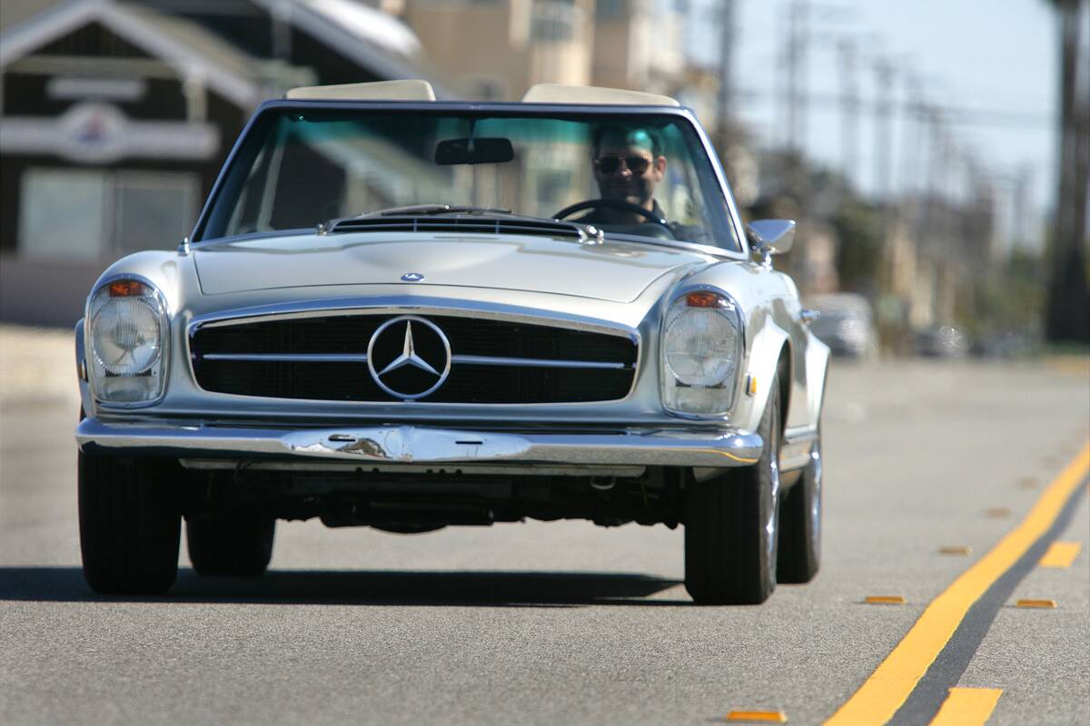 A vintage 1969 Mercedes-Benz 280SL, from the collection of t