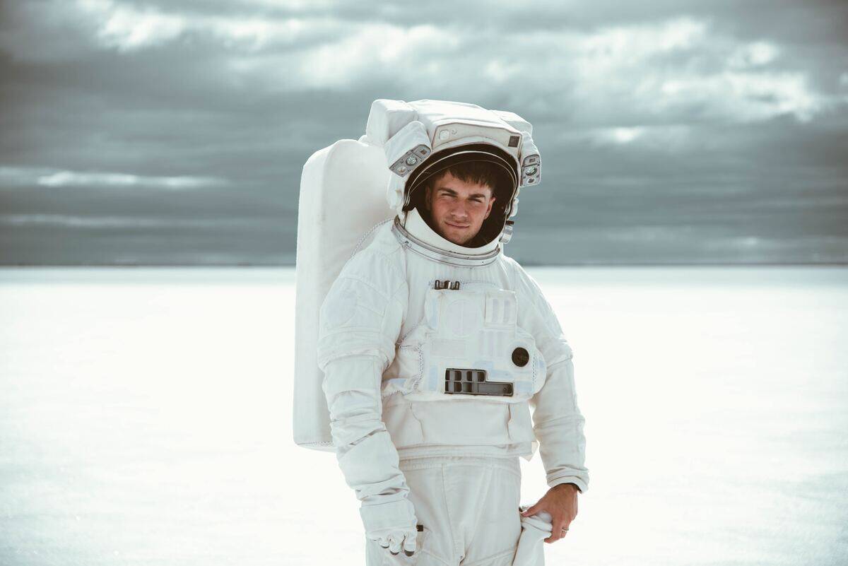 astronaut posing for a photo