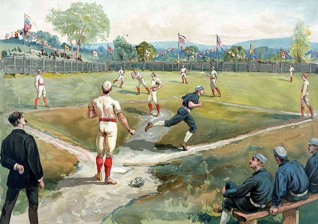 baseball game 1800s