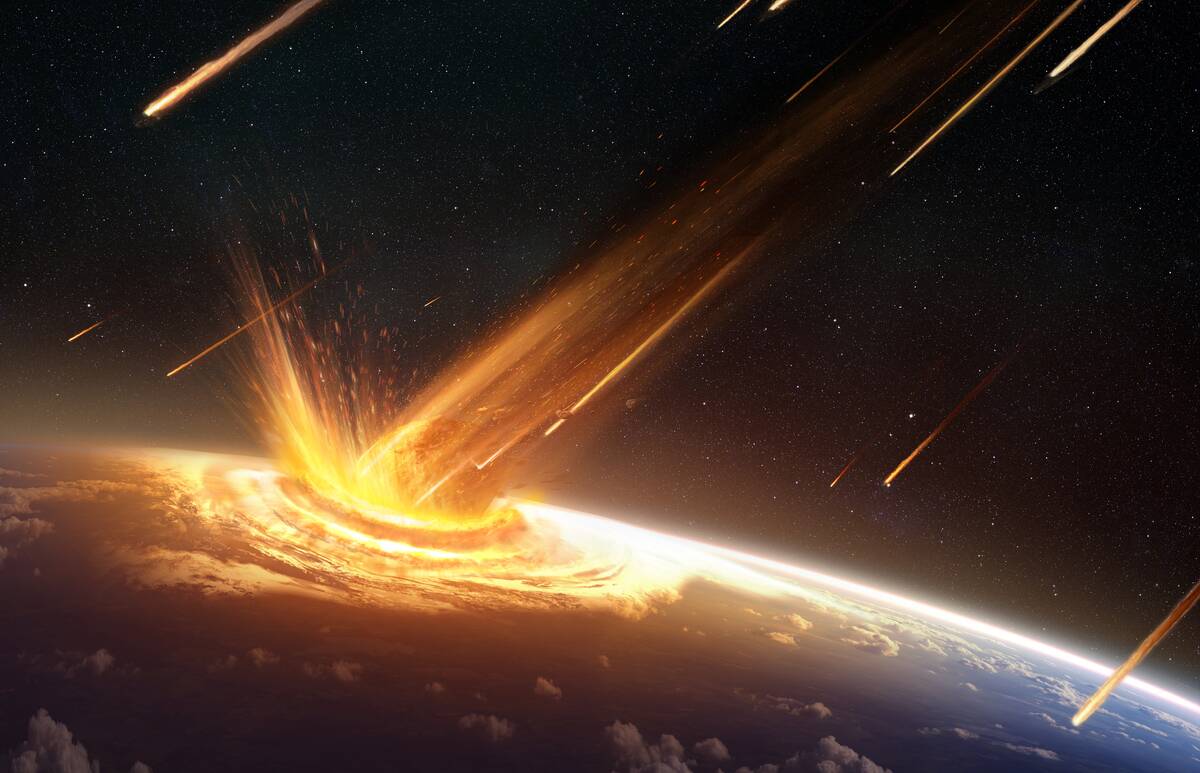 Asteroid Impact Illustration