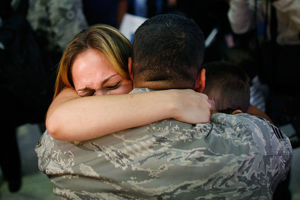 Soldiers returning