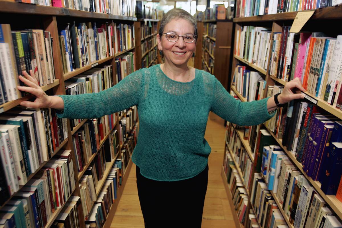 Retired librarian and author Nancy Pearl poses for a photogr