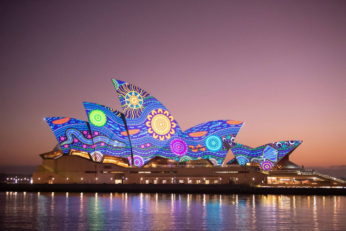 Opera House Sails Light Up With Indigenous Artwork On Australia Day