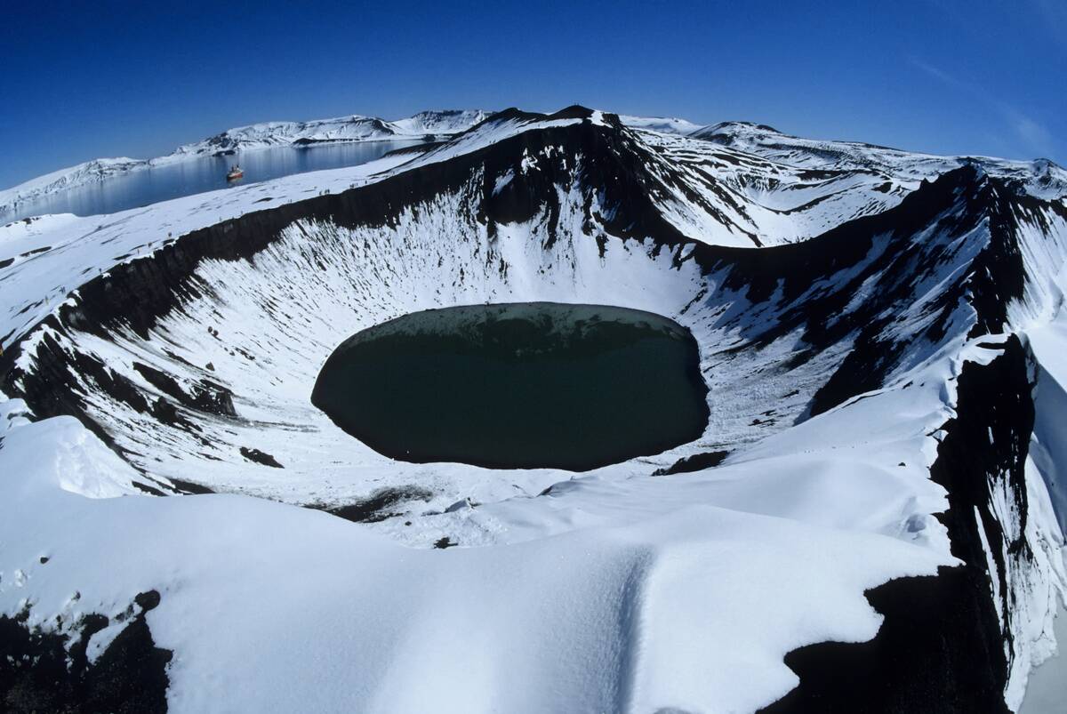 Antarctica, Deception Island, Crater...