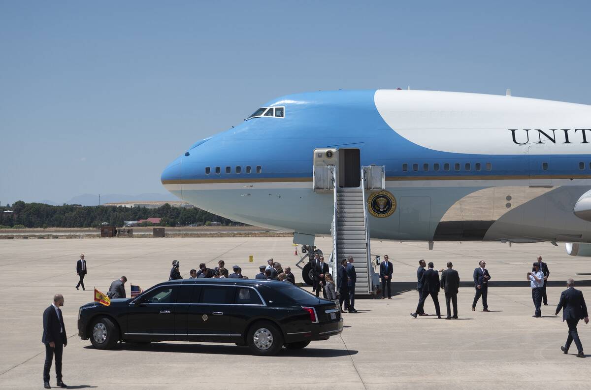 King Felipe Vi Receives Joe Biden On His Arrival In Madrid