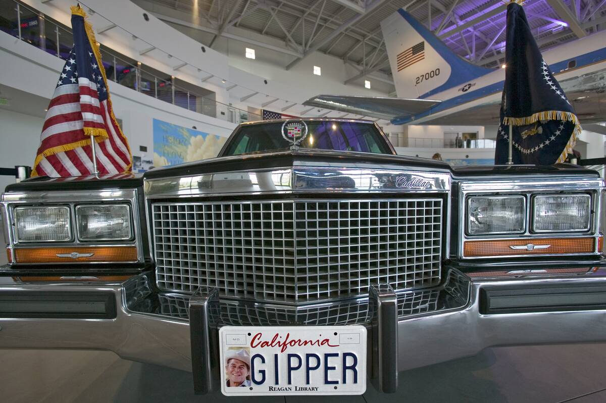 Presidential motorcade on display at the Ronald Reagan Presidential Library and Museum, Simi Valley, CA