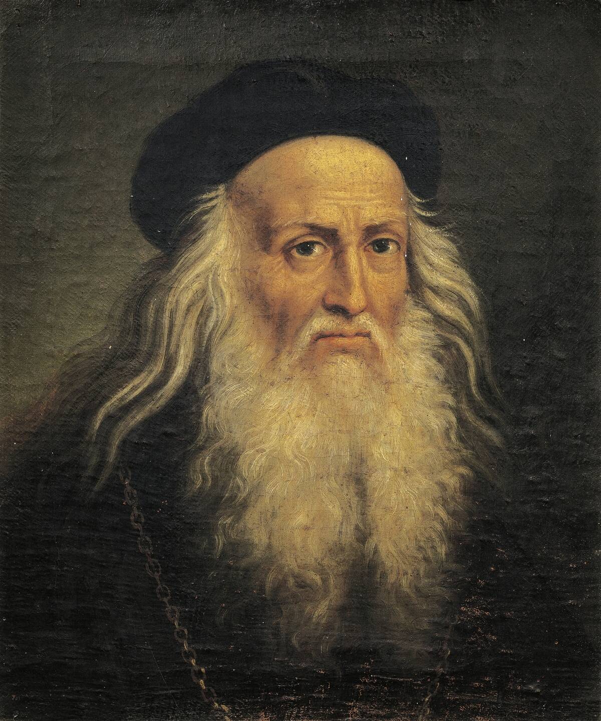 Portrait of Leonardo da Vinci, by Lattanzio Querena (1768-1853). (Photo by DeAgostini/Getty Images)