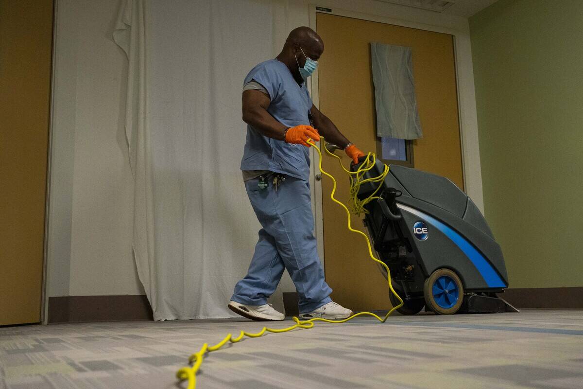 Seattle Hospital Treating COVID Patients Is Cleaned During Shift Change