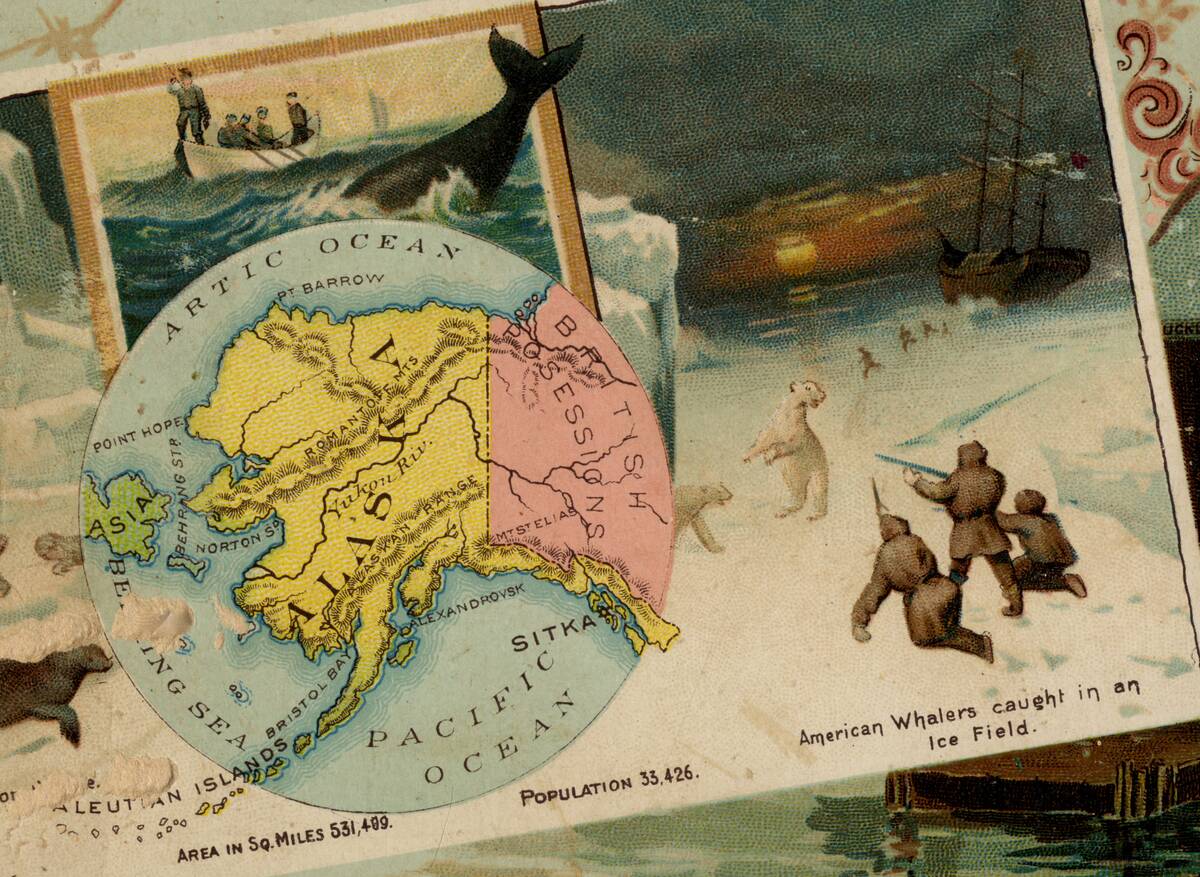 Map Of Alaska From 'Arbuckles' Illustrated Atlas of the USA'