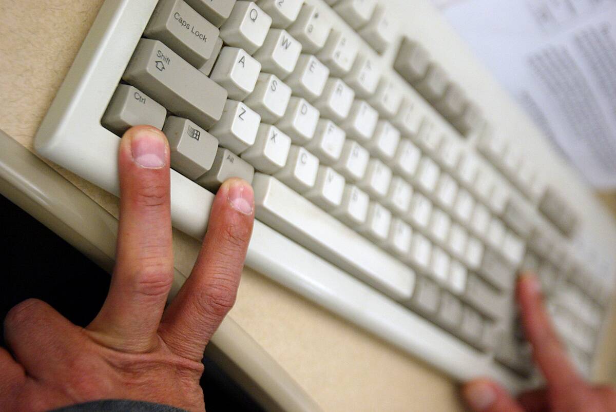Generic computer keyboard showing the Ctrl Alt delet keys for a story about the guy who invented con