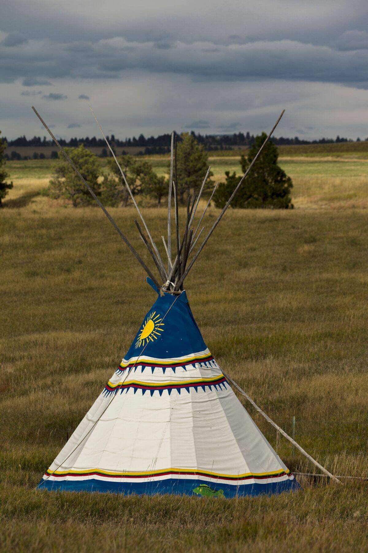 Indian Tepees outside of Devils Tower, Wyoming