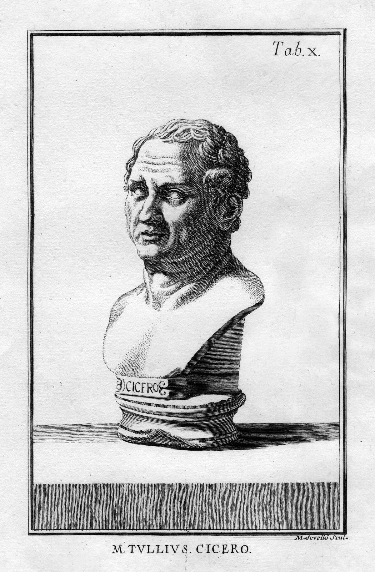 Marcus Tullius Cicero, Roman scholar, writer and statesman of the 1st century BC.