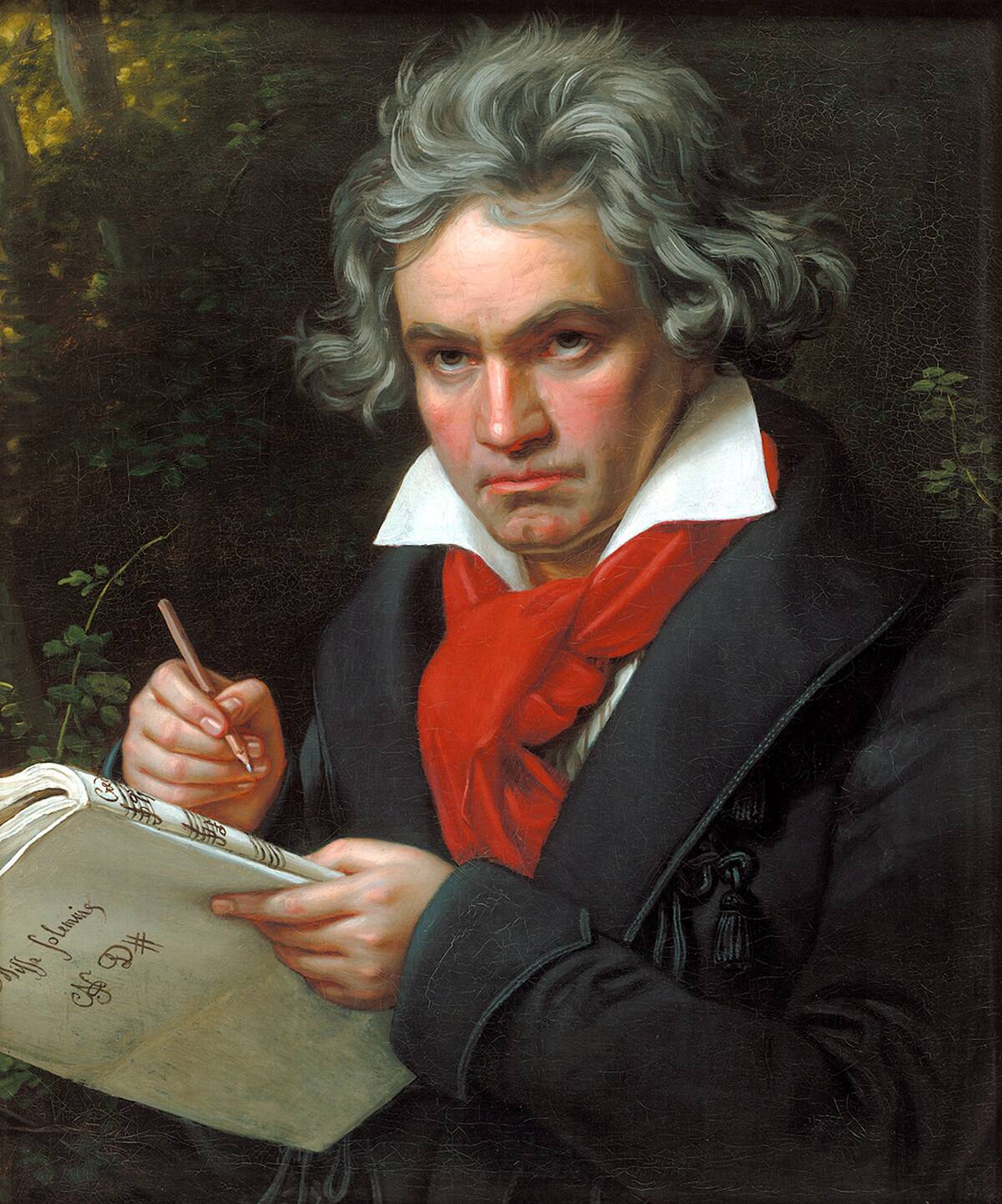 Portrait Ludwig van Beethoven when composing the Missa Solemnis', 1820.