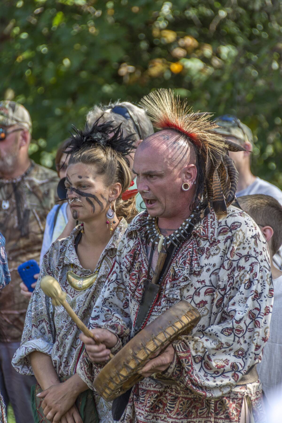 Traditional Cherokee Native American wedding ceremony conducted at Fort Boonesborough Kentucky.