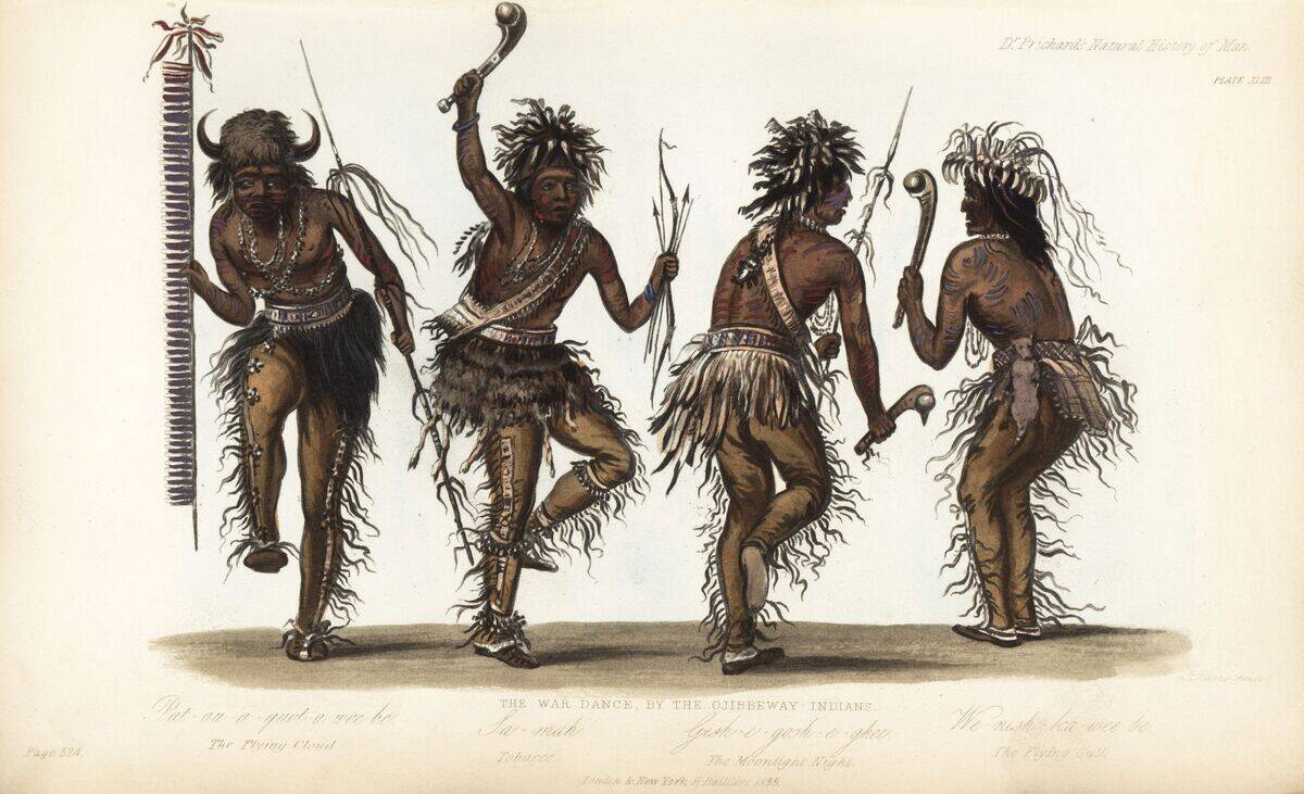 War dance of the Ojibwe nation