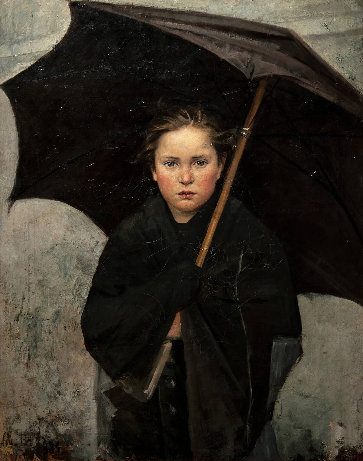 Art, Russian art, Marija Kostantinovna Bashkirtseva, 1860 - 1884, title of the work, Umbrella, 1883, oil on canvas, cm 93 x 74.
