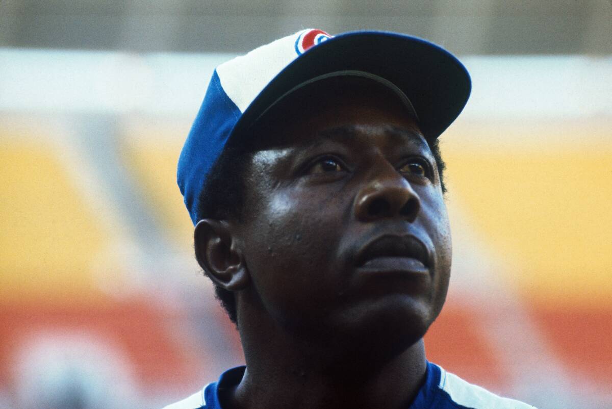 Head Shot of a Serious Looking Hank Aaron