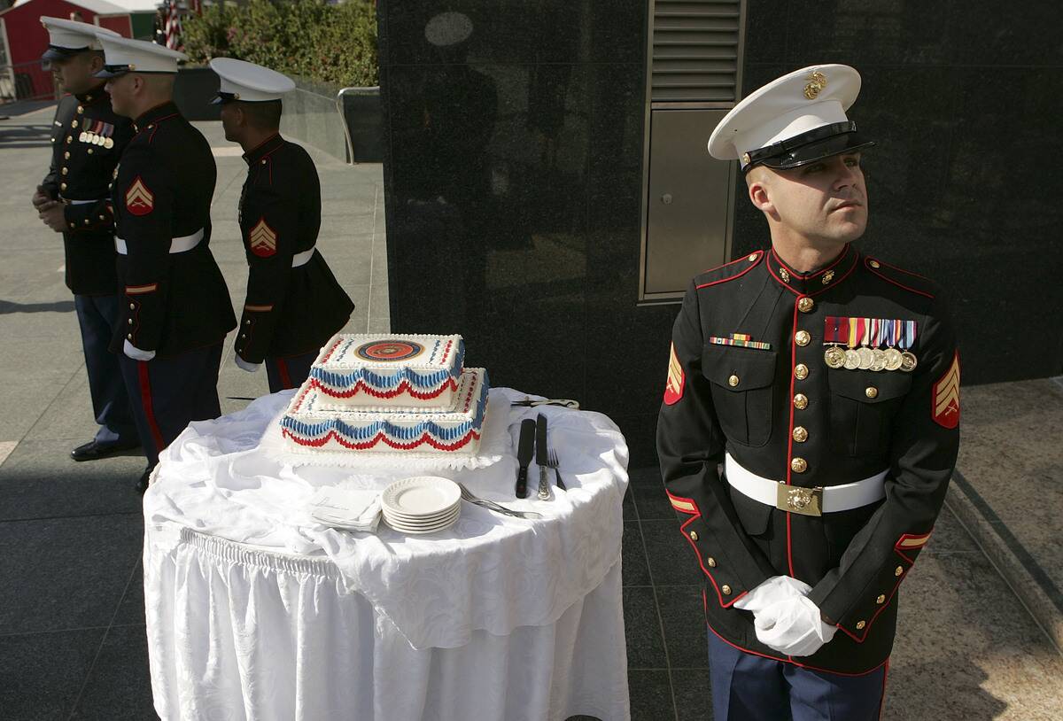Marine Corps Commemorative Stamps Unveiled On USMC's 230th Anniversary