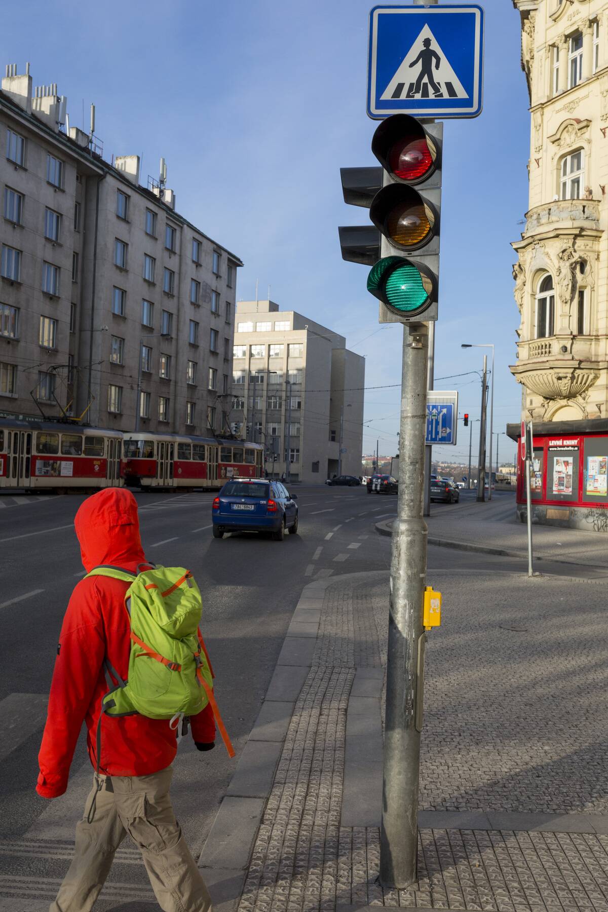 Prague jaywalker